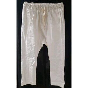 And Andrea AndAndrea Women's Billie Pants Pockets Vanilla Sz. L NEW